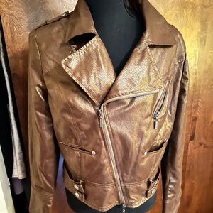 Bisou Bisou Vegan Leather Moto Jacket